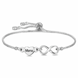 Unendlichkeit Liebe Armband für Frauen Mädchen Geburtstag Geschenke für Familienmitglied Freund Silber Tennisarmband für ihren Weihnachten Muttertag Valentinstag Schmuck Mama Angebot bei HelloDeals