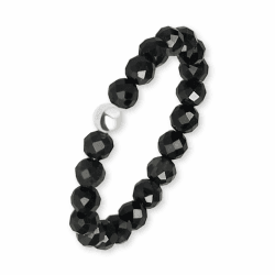 GD GOOD.designs Anti Stress Ring aus Naturstein Perlen für Damen | Elastische Anxiety Rings - Fidget Ringe | Ringgröße 52-60 Turmalin Angebot bei HelloDeals