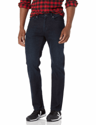 Amazon Essentials Herren Stretchjeans, Gerade Geschnitten - Auslauffarben 30W / 28L Blau Überfärben Angebot bei HelloDeals