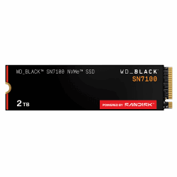 WD_BLACK SN7100 NVMe SSD 2 TB (High-Performance Gaming-Speicher, bis zu 7.250 MB/s Lesen, PCIe Gen4, Energieeffizienz, für Desktop, Laptop & Handheld-Spielekonsolen) - POWERED BY SANDISK 2 TB M.2 2280 Angebot bei HelloDeals