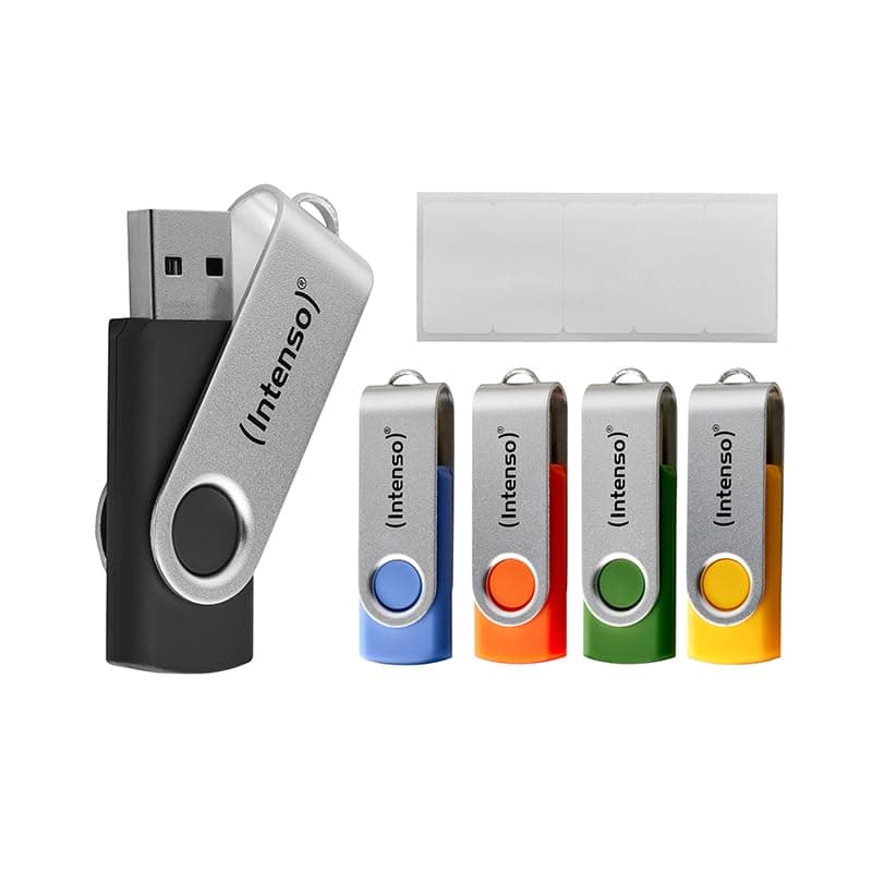 Intenso Basic Line USB Stick Set – 5X 8GB High Speed USB 2.0 Speichersticks, Mehrfarbig mit Beschriftungsetiketten: Amazon.de: Computer & Zubehör 5x8GB Angebot bei HelloDeals