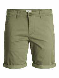 JACK & JONES Male Chino Shorts Regular Fit Chino Shorts M Deep Lichen Green Angebot bei HelloDeals