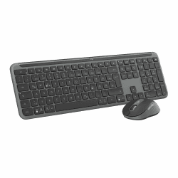 Logitech MK950 Signature Slim kabelloses Tastatur-Maus-Set, schlankes Design, leise tippen, Wechsel zwischen DREI Geräten, Bluetooth, mehrere Betriebssysteme, Windows, Mac, DEU QWERTZ-Layout, Graphit K950 + Maus Graphite Angebot bei HelloDeals