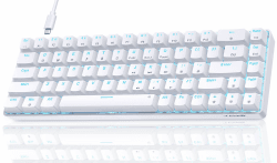 Dierya×TMKB T68se Gaming Mechanische Tastatur,60% Prozent Tastatur,Ultra-Compact Mini 68 Tasten Anti-Ghosting,Typ-C-Datenkabel,US Layout für PC Windows Gamer Typist,Red Linear Switch Red switches Weiß Angebot bei HelloDeals