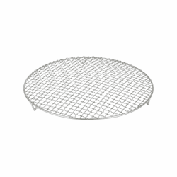 Edelstahl Grillrost Rund Mit 2cm Füßen Ø10-42.5cm - Universelles Kochgitter Für Heißluftfritteusen, Backöfen & Dämpfer - Robustes Grillrost Edelstahl Rund Als Grillgitter 38cm Angebot bei HelloDeals