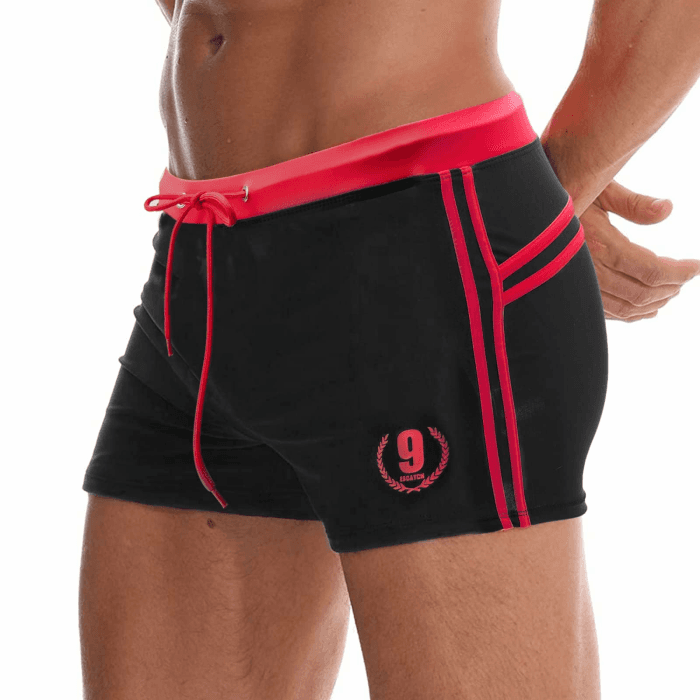 Arcweg Badehose Herren Eng Kurz Badeshorts mit Tunnelzug Schwimmhose Wassersport Kurze Hose UV Schutz Jungen Schwimmwear Schulschwimmen L Rot Angebot bei HelloDeals