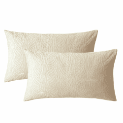 SOULFUL Leinen Kissenbezug 40x80 Baumwolle,Jacquard Boho Textur Kissenbezüge 2 Teilig mit Reißverschluss, ÖkoTex Zertifiziert,Wheatear Wheatear 2tlg. 40*80cm Angebot bei HelloDeals