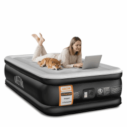 Airefina Luftbett 1 Person, Luftmatratze Selbstaufblasend mit Eingebauter Pumpe, Gästebett Schnelle Inflation, Tragbares Aufblasbare Matratze für überall mit Tragetasche -99×190 ×46cm,295KG Max Einzel (46 cm) Angebot bei HelloDeals