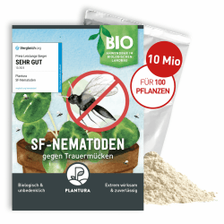 Plantura SF-Nematoden gegen Trauermücken, zum Gießen, hochwirksam & biologisch, Nützlinge aus Deutschland, 10 Mio für 10 m²/ ca. 100 Pflanzen SF-Nematoden 10 Mio Angebot bei HelloDeals