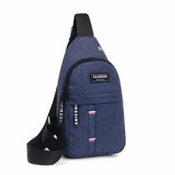 Schulter-Rucksack, Kuriertasche, verstellbar, tragbar, für Herren, Outdoor, Wandern, Sport, Brusttasche Blau Angebot bei HelloDeals