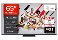 TCL 65C7K 65 Zoll QD-Mini LED Fernseher, 4K HDR Premium 2600, Smart Google TV mit 144Hz Motion Clarity Pro (Dolby Vision IQ & Atmos, CrystGlow HVA Panel) 65 Zoll C7K Anti-Glare B&O QD-Miniled Angebot bei HelloDeals