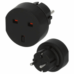 Brennenstuhl Reisestecker/Reiseadapter (Reise-Steckdosenadapter zum Anschluss elektrischer Geräte mit British Standard Stecksystem in Ländern mit Schutzkontakt Stecksystem) schwarz GB => EU Angebot bei HelloDeals