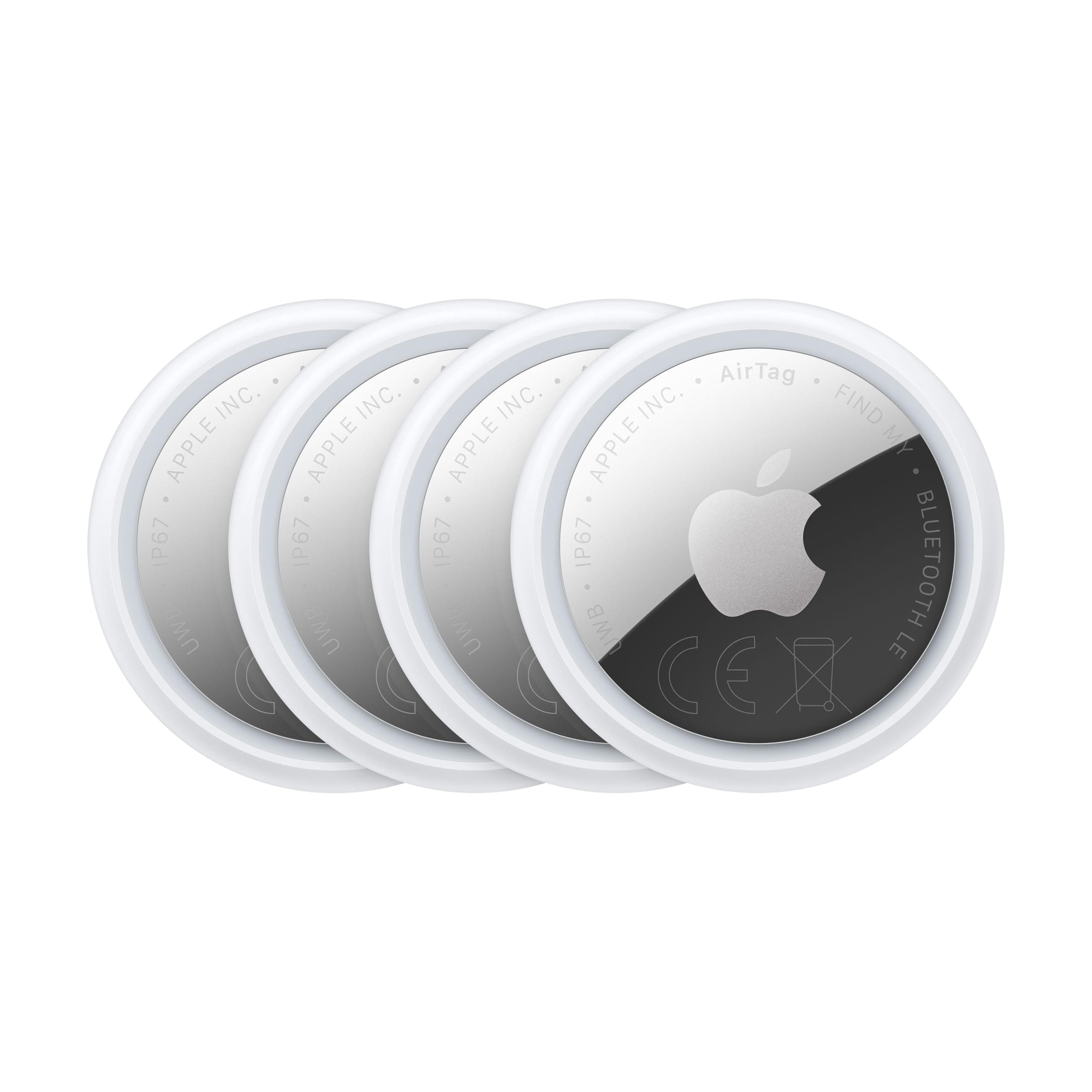 Apple AirTag (2. Generation) 4er Pack: Tracker für Schlüsselbund, Portemonnaie und mehr: Ortungsgerät mit Ton, einfache Einrichtung mit einem Klick über iPhone oder iPad, Schlüsselfinder, Genaue Suche Packung mit 4 Angebot bei HelloDeals