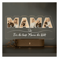 Personalisiertes Nachtlicht Mama - LED Fotogeschenk Muttertagsgeschenke - Muttertagsgeschenk Personalisiert mit Fotos - Geschenk für Mama und Oma zum Muttertag Angebot bei HelloDeals