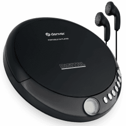 Denver DM-24MK2 Tragbarer CD-Player – Discman mit 40/100 Sek. Anti-Schock-System, LCD-Display & Kopfhörer, Unterstützt CD-R, CD-RW, Schwarz ohne Anti-Schock Single Angebot bei HelloDeals