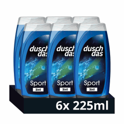 Duschdas 3-in-1 Duschgel & Shampoo Sport Duschbad mit Fresh-Energy-Duftformel sorgt für einen erfrischenden Start in den Tag 6x 225 ml 225 ml (6er Pack) Angebot bei HelloDeals