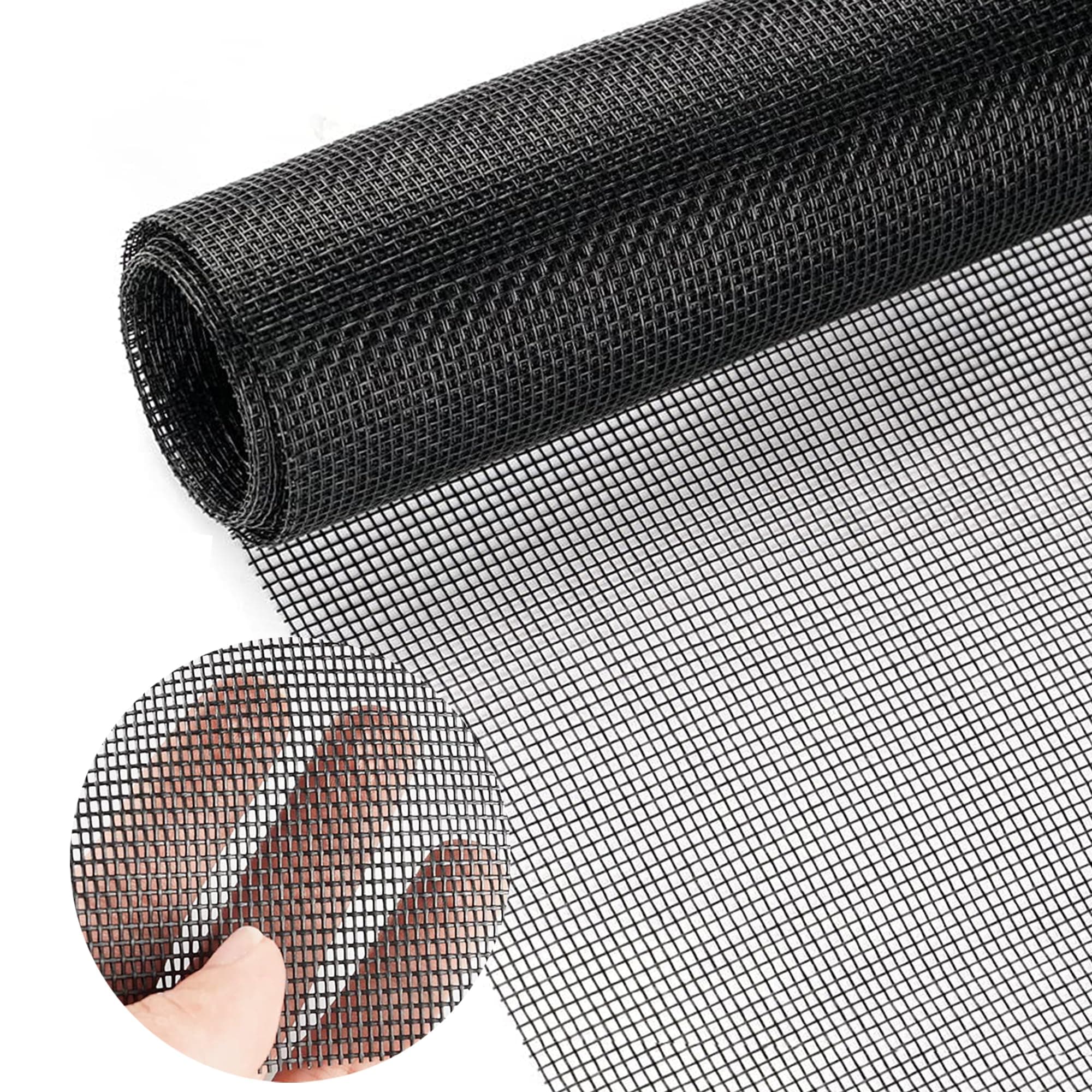 Fliegennetz Meterware 120 x 250 cm,Fiberglas Fliegengitter Fenster Mesh Gewebe Schneidbar Ersatznetz,DIY Insektenschutz Gaze Fenster, für Fenster, Dachfenster, Terrassentür (Schwarz) Angebot bei HelloDeals