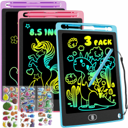 3 Pack LCD Schreibtablett, 8.5 Zoll Bunte Doodle Board für Kinder, Tragbarer Elektronische Zeichentafel Tablet Zeichnung Pads, Geschenke für 2 3 4 5 6 7 Jährige Jungen Mädchen - Blau & Rosa & Violett Blau & Rosa & Lila Angebot bei HelloDeals