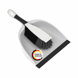 Rival Kehrgarnitur mit Lippe & gummiertem Griff stahlgrau – Handfeger & Schaufel mit Rosshaarmischung – ergonomisch geformtes Besen & Kehrschaufel Set – Kehrschaufel & Handfeger für Drinnen & Draußen Stahlgrau Kehrgarnitur Angebot bei HelloDeals