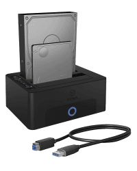 ICY BOX Dual HDD / Festplatten Docking Station USB 3.0 für SATA 2,5 Zoll & 3,5 Zoll, Festplatten Klonstation & Lesegerät, Adapter, Extern, Schwarz, IB-1232CL-U3 Für 2 Festplatten Angebot bei HelloDeals