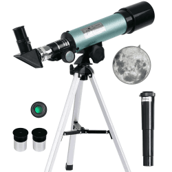 Teleskop für Kinder, 360/50mm Astronomisches Teleskop Refraktor Weltraum Fernrohr Landschaft Teleskope Tragbares Reiseteleskop mit Stativ, Kinder Geschenke für Kinder & Einsteiger. 36050MM Blau Angebot bei HelloDeals