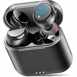 TOZO T6 Kopfhörer Kabellos Bluetooth 5.3 Bluetooth Kopfhörer, In Ear Kopfhörer 50 Std Akkulaufzeit mit Ladeetui, IPX8 Wasserdicht Kabellose Kopfhörer, Premium Tiefer Bass Sportkopfhörer - Schwarz Schwarz Small sporty Angebot bei HelloDeals