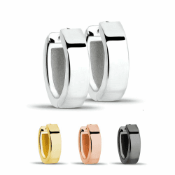 Treuheld® | Eckige Creolen Ohrringe | 925 Silber | 4 Farben [03.] - silber Angebot bei HelloDeals