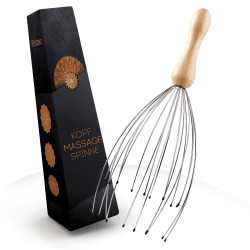 [ORIGINAL] Kopfmassage Spinne - Kopfmassagegerät mit 20 Fingern - Für perfekte Entspannung & eine bessere Durchblutung - Kopfhaut Massagebürste mit ergonomischen Griff aus Holz Angebot bei HelloDeals