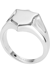 Fossil Ring Für Männer Heritage, Länge: 11.7mm, Breite: 9.8mm Silberner Edelstahlring, JF04347040 Angebot bei HelloDeals