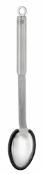 RÖSLE Gießlöffel Silikon, Hochwertiger Saucenlöffel mit Silikonrand und Rundgriff, Edelstahl 18/10, spülmaschinengeeignet, 33,5 x 6 x 4 cm, Silberfarben/Schwarz Angebot bei HelloDeals