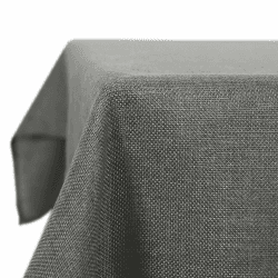 Deconovo Leinenoptik Tischdecke Outdoor Wetterfest Wasserabweisend Tischwäsche Lotuseffekt Abwaschbar Tischtuch für Esszimmer, Küche, Balkon, Garten, 140x250 cm, Grau, 1 Stück 250 x 140 cm (Rechteckig) Grau Angebot bei HelloDeals