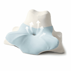 OKYUK 4 in 1 Nackenkissen Ergonomisch mit Zwei-Zonen-Design, Memory Foam Kissen mit Abnehmbarer Kissenbezug für Seiten Rücken & Bauchschläfer (Blau-weiße) Angebot bei HelloDeals