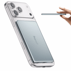 Powerbank iPhone für Magsafe, 0.8cm Ultra Slim Magnetische Power Bank 6000mAh, Schnellladung 20W USB-C Ausgang/Eingang, Powerbank Induktives Laden für iPhone 17/16/15/14/13/12/Pro/Pro Max/Air Serie Hellgrau 6000.0 Milliamperestunden (mAh) Angebot bei HelloDeals