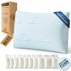 Memory Foam Nackenkissen - Kopfkissen 40x80 höhenverstellbar - Ergonomisches orthopädisches Kopfkissen Nackenschmerzen Rücken und Seitenschläfer - Premium Füllung Anti Schnarch - richtige Höhe finden 1 Angebot bei HelloDeals