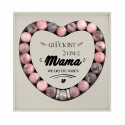 Lueaurra Armband für Mama, Muttertagsgeschenk, Geburtstagsgeschenk für Mama, Mutter Tochter Schmuck, Geschenk für die beste Mutter Rosa Zebra – 8 mm Angebot bei HelloDeals