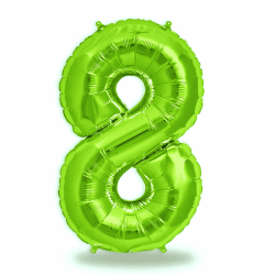 folienballon zahl 8 Grün - Riesenzahl Ballon ca.100 cm - Luftballon Zahl 8 - fliegt mit Helium - zum 8. Geburtstag, Hochzeit, Jubiläum, Fest, Party Dekoration - Ballon 8 Grün Grün Number 8 Angebot bei HelloDeals