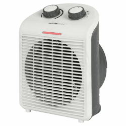 Clatronic Heizlüfter HL 3761, mobiler & kompakter Heizlüfter, 2 Heizstufen (1000/2000 W), Kaltstufe (Ventilator), stabiler Tragegriff, Grau-weiß, 263951 Angebot bei HelloDeals