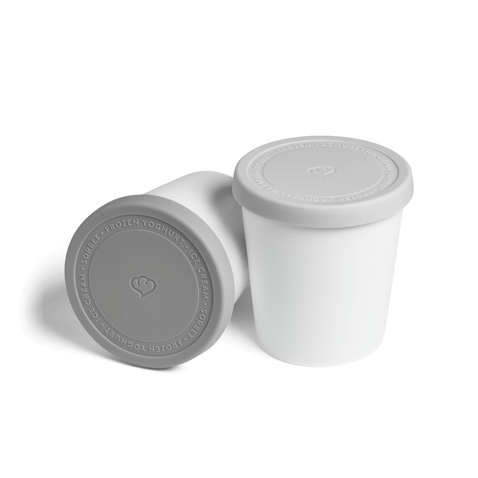 SPRINGLANE 2er-Set Eisbehälter für Speiseeis 1 L, Aufbewahrungsbehälter, Gefrierdosen, Eis-Container BPA-frei in Lebensmittelqualität Grau Angebot bei HelloDeals