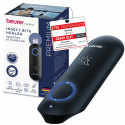 Beurer BiteX Day&Night Insektenstichheiler BR 90, Mückenstich Hitzestift zur Behandlung von Insektenstichen- und bissen, elektronischer Stichheiler, mit Licht zur Anwendung im Dunkeln, Reise-Gadget 10,1 x 3,5 x 1,9 cm Angebot bei HelloDeals