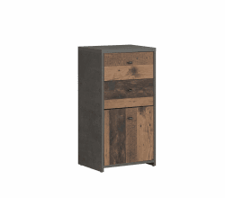 FORTE Best Chest Kommode mit 1 Tür und 2 Schubladen, Holzwerkstoff, Old-Wood Vintage kombiniert mit Betonoptik, 40,3 cm x 77,5 cm x 29,6 cm Old-wood Vintage Kombiniert mit Betonoptik SQNK211-C764 Angebot bei HelloDeals
