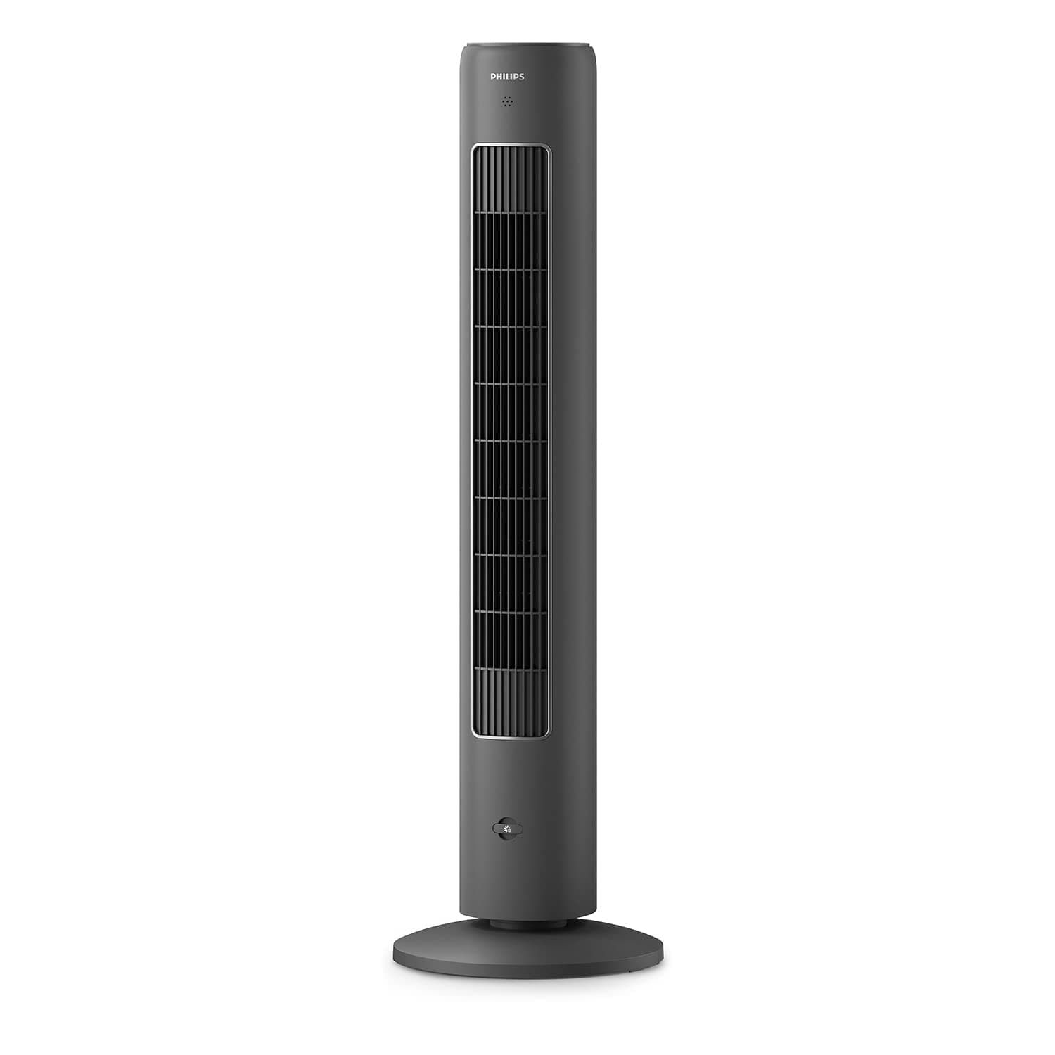 Philips Oszillierender Turmventilator 5000 Serie, 105 cm, Fernbedienung, Timer, 3 Geschwindigkeiten, 3 Modi, 40W, leistungsstarker leiser Luftstrom, geeignet als Aroma-Diffuser, grau (CX5535/11) Turmventilator Grau Angebot bei HelloDeals