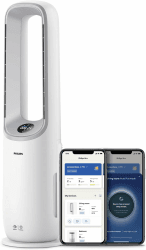 Philips Air Performer 2-in-1: Luftreiniger und Kühlgebläse - Reinigt 70 m², Entfernt 99,97% der Allergene und Schadstoffe. HEPA-Filter, Intelligente Sensoren, Alexa, App. (AMF765/10) Reinigen & Lüften Weiß Angebot bei HelloDeals