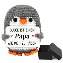 Mini Pinguin Geschenke für Papa, Vatergeschenke, Beste Papa Geburtstags Geschenke von Tochter Sohn, Pocket Hug Pinguin Puppe, Vater Geschenk für Weihnachten Silvester Oster Vatertag Pinguin Papa Angebot bei HelloDeals
