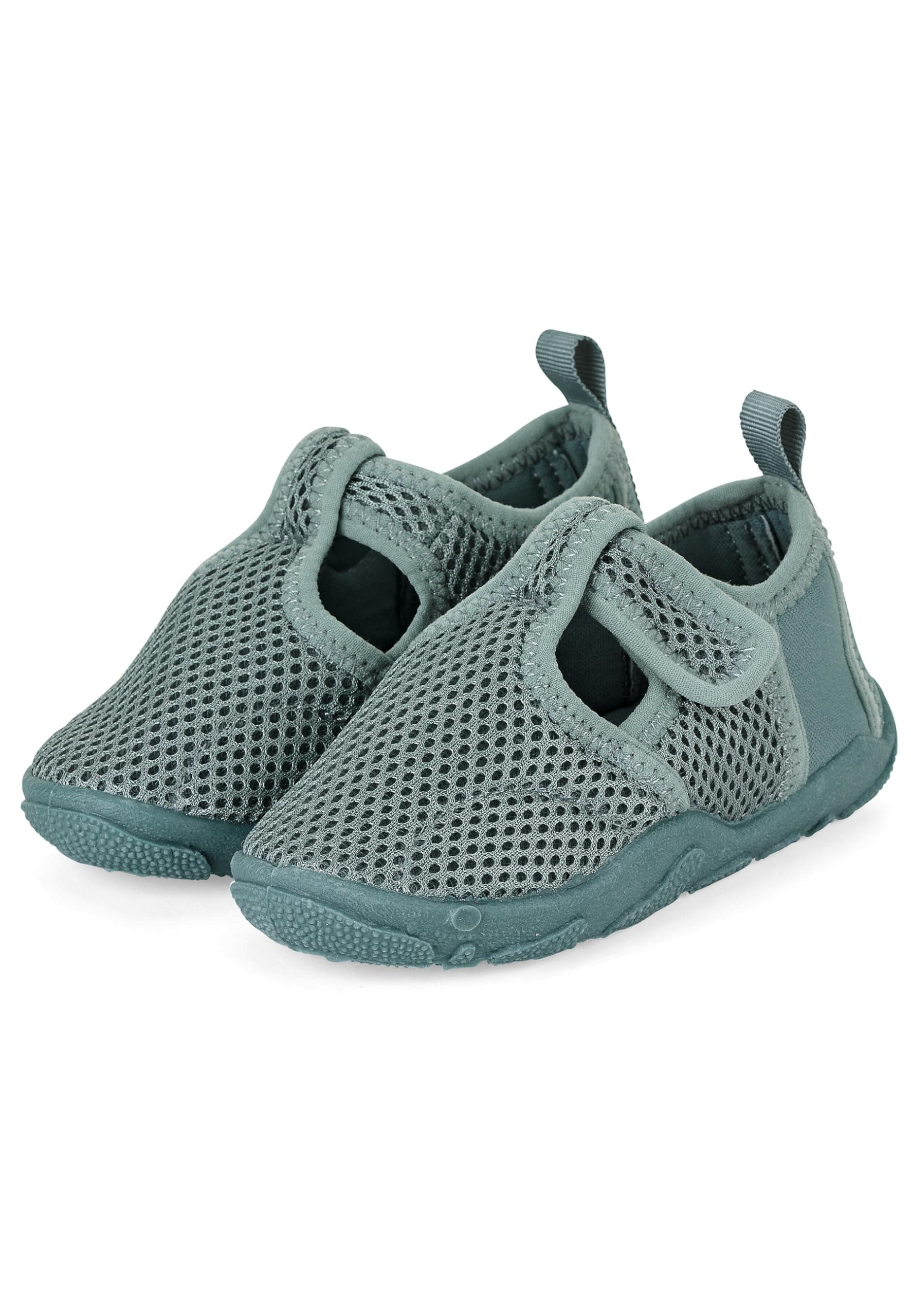Sterntaler Badeschuhe Uni - Baby Aquaschuhe schnelltrocknend - Unisex Schwimmschuhe aus luftigem Mesh mit Klettverschluss Bequeme Strand Slipper 22 EU Mattgrün Angebot bei HelloDeals