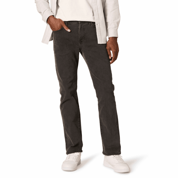 Amazon Essentials Herren Stretchjeans, Gerade Geschnitten - Auslauffarben 32W / 30L Verwaschenes Schwarz Angebot bei HelloDeals