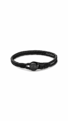 Tommy Hilfiger Jewelry Lederarmband für Herren Kollektion Black Angebot bei HelloDeals