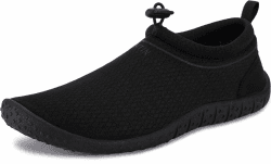 WHITIN Wasserschuhe Damen Herren Aquaschuhe Schnell Trocknend Strandschuhe Mit Dicke Sohle 42 EU Ganz Schwarz Angebot bei HelloDeals