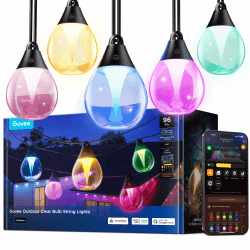 Govee Lichterkette Außen, 30M Dimmbare RGBWIC LED Lichterkette mit 16 Millionen Farben und 111 Szenenmodi, 80 lm pro LED, Lebensdauer 25.000 Stunden, Funktioniert mit Alexa, Google Assistant, Matter Angebot bei HelloDeals