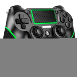 Holilo Wireless Controller für PS-4, Gamepad Joystick Replacement Controller Kompatibel mit PS4 Pro/Slim mit 6-Achsen Gyro/Dual Vibration Sensor/Hochpräzises Touchpanel/3,5mm Audiobuchse(Grün) Schwarz/Grün Angebot bei HelloDeals