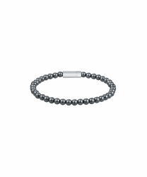 BOSS Jewelry Armband mit Schmuckperlen für Herren Kollektion SPHERE BEADS aus Edelstahl mit Perlen aus Onyx oder aus Grauem Hämatit with Grey Hematite Beads Angebot bei HelloDeals
